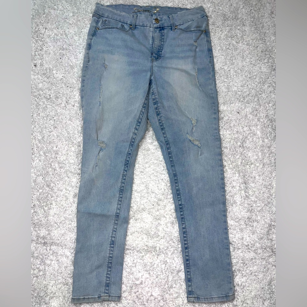 Womens Seven7 TummyLess High Rise Skinny Jeans Size 16